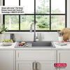 30&rdquo; Granite Composite Workstation Kitchen Sink Drop-In Top Mount Single Bowl with WorkFlow&trade; Ledge and Accessories in Dark Grey